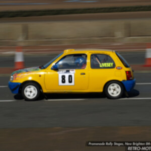 N208EBG Yellow Nissan Micra K11 - Car 80 S Livesey / M Livesey