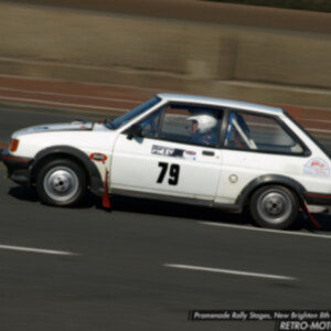 Q574JWX White Ford Fiesta Mk2 - Car 79 E Farrer / M Farrer