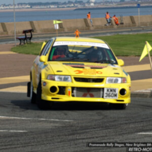 KMN360M Yellow Mitsubishi Lancer Evo 6 - Car 24 G Simpson / M Johnson