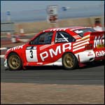 Car 3 - M Roberts and S Hughes - Red Ford Escort Cosworth P10RED