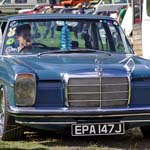 Blue Mercedes Benz 220 EPA147J