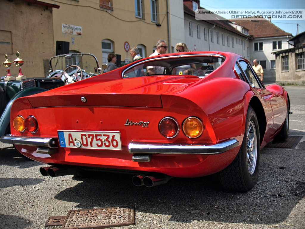 Red Ferrari Dino GT Rear