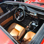Red Lancia Beta Spider interior