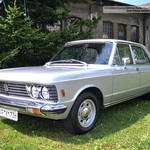 Silver Fiat 130 front