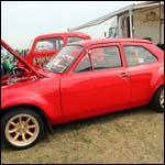 Red Ford Escort Mk1 at the Silverstone Classic 2013