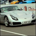 Silver TVR Sagaris JS05SAG at the Silverstone Classic 2013