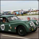 Green Jaguar at the Silverstone Classic 2013