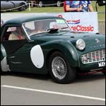 Green Triumph TR3 WAY147 at the Silverstone Classic 2013