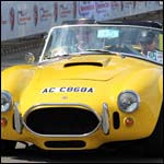 Yellow AC Cobra replica ACC868A at the Silverstone Classic 2013