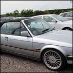 BMW E30 3 Series Convertible J907YHD at the Silverstone Classic 