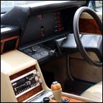 Aston Martin Lagonda dashboard instrument panel at the Silversto