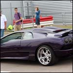 Purple Lamborghini Diablo M100MOS at the Silverstone Classic 201