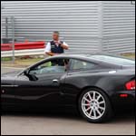Black Aston Martin at the Silverstone Classic 2013