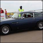 Blue Aston Martin at the Silverstone Classic 2013