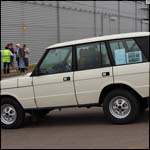 White Range Rover at the Silverstone Classic 2013