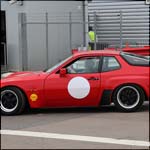 Red Porsche 924 Turbo at the Silverstone Classic 2013
