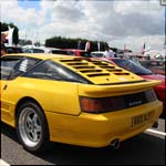 Yellow Renault Alpine A610 Turbo A610ALP at the  Silverstone Cla