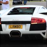 White Lamborghini Murcilago L17MBO at the Silverstone Classic 2