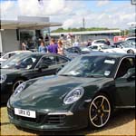 Brewster Green Porsche 911 Club Coupe at the Silverstone Classic