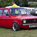 Red VW Polo Mk1 AFE772X
