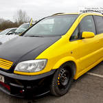 Yellow Vauxhall Zafira Turbo KN53BGK