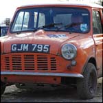 Orange 1960 BMC Mini GJM795