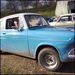 Blue and White 1962 Ford Anglia 105e WPV175A