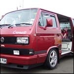 Red VW T3 Carat Caravelle H543PAK