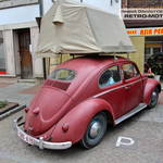 Red VW Oval with roof tent 1-OBS-615