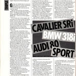 Cavalier SRi v BMW 318i v Audi 80 Sport -  1